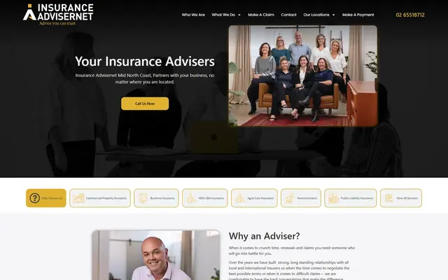Screenshot of the IAA Mid North Coast website